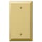 Amerelle Amerelle Century Polished Brass 1 gang Stamped Steel Blank Wall Plate 1 pk 163BBR - alternate 1